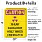 Signmission Radiation & Laser Sign, 14 in H x 10 in W, Aluminum, Rectangle OS-2PACK-CR-A-1014-V-10285 - alternate 2